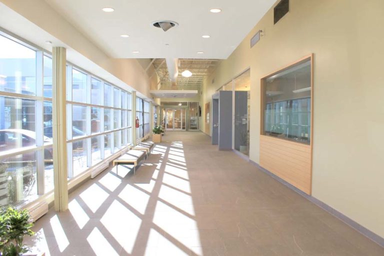 Image of a sunlit space for a tradeshow